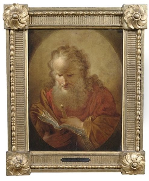 Brustbild Des Apostels Petrus Mit Den Schlusseln (+ Brustbild Des Apostels Paulus Mit Schwert Und Buch; Pair) - view 1