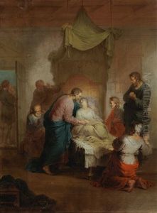 Christus Besucht Die Tochter Des Jairus