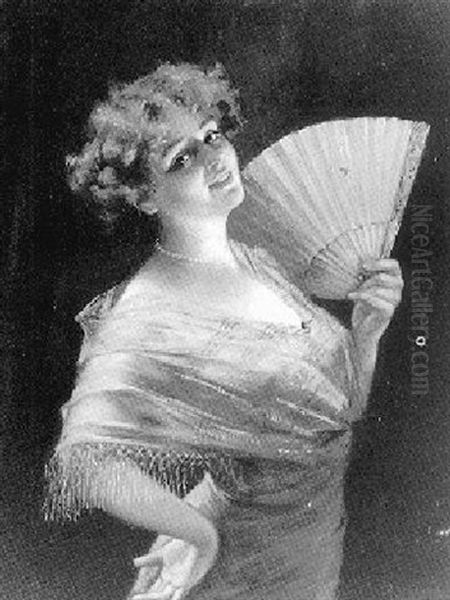 Lady With Fan - view 1