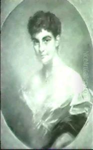 Brustportrait Einer Jungen Frau In Gala. by Bernhard Zickendraht