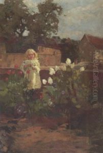 Kleines Madchen Im Garten
