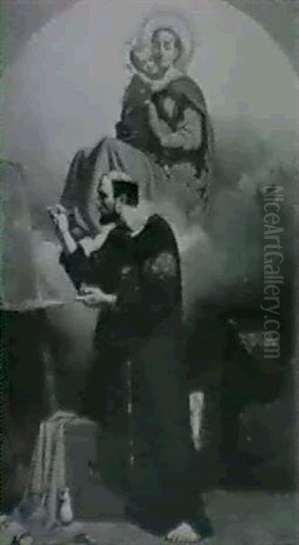 Saint Luc Peignant Le Portrait De La Vierge - view 1