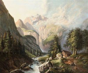 Blick Auf Den Silberenstock Im Klontal by Jakob Ziegler-Sulzberger