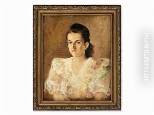 Portrait Of A Young Woman by Francois Edouard Zier