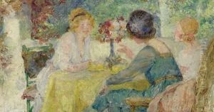 Frauen An Einem Tisch by Francois Edouard Zier