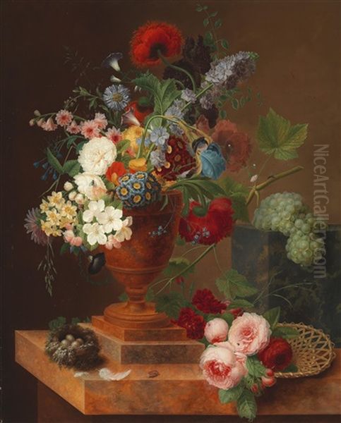 A Still Life Of Flowers And Fruit - view 1