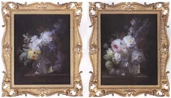 Still Lives Of Flowers In Glass Vases - view 1
