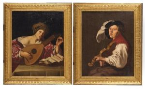 Joueuse De Luth (+ Joueuse De Viole; Pair)