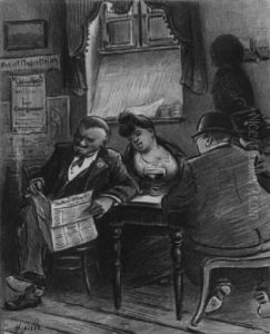 Im Budiker-keller by Heinrich Zille