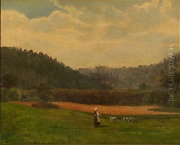 Landscape With A Girl And Her Cattle - view 1
