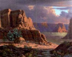 Navajo Land At Sunset