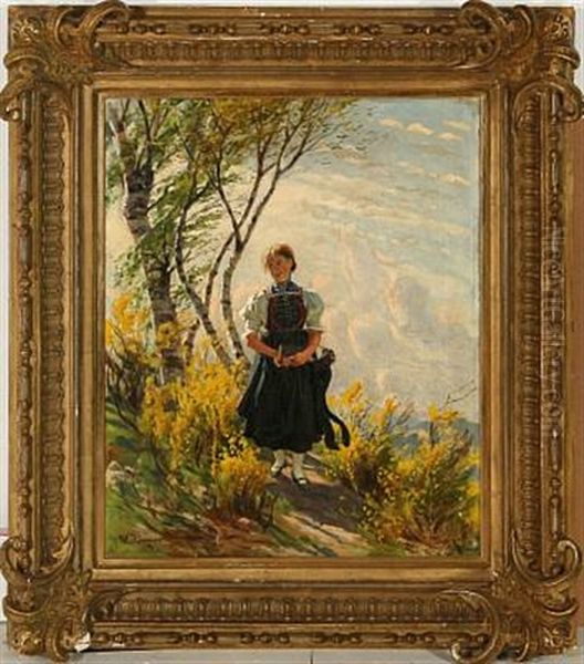A Girl On A Path - view 1