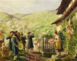 Das Festtagsstandchen by Wilhelm Carl August Zimmer