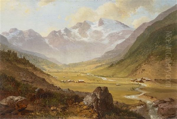 Voralpenlandschaft Mit Blick Auf Bergmassiv - view 1