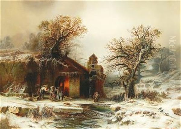 Winter Landscape With Forge - view 1
