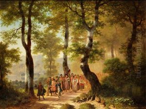 Der Hochzeitszug by August Richard Zimmermann