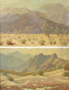 Untitled - Desert Landscape (+ 3 Others, Various Sizes; 4 Works) by Carl Zimmermann