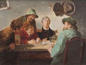Scene De Taverne by Ernst Karl Georg Zimmermann