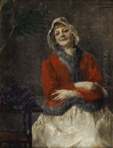 Madchen Mit Pelz by Ernst Reinhard Zimmermann