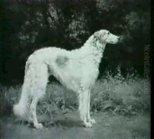A Deerhound In A Landscape by Jan Wendel Gerstenhauer Zimmermann