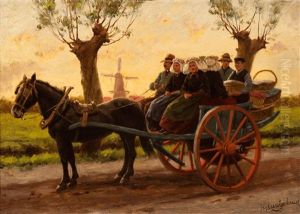 A Ride In The Gig by Johan Georg Gerstenhauer Zimmermann