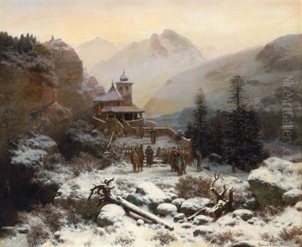 Winterlicher Kirchgang, Munchen - view 1