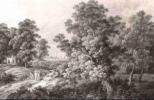 Paysage Boise Anime Avec Ville Dans Le Fond by Adrian Ludwig Zingg