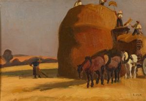 La Moisson A Bouzy-en-vexin by Jules Emile Zingg