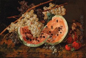 Still Life With Watermelon And Grapes Still Life With Watermelon And Grapes