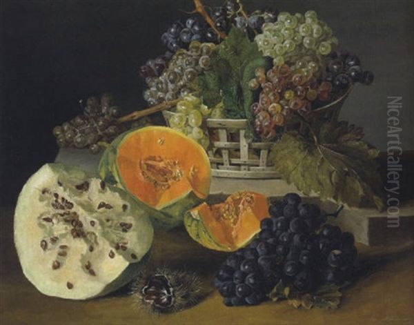 Stilleben Mit Melonen Und Weintrauben - view 1