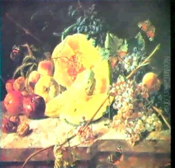 Still Life With Fruit, Nuts, Butterflies And A Bee - view 1