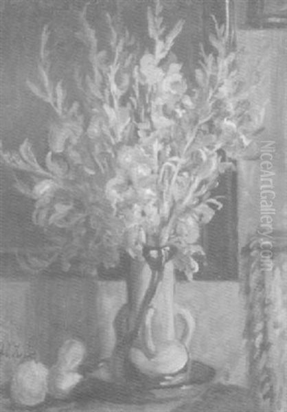 Rote Gladiolen In Einer Vase - view 1