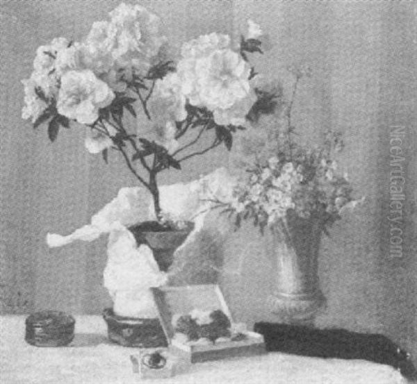 Stilleben Mit Blumen Und Schmuck - view 1