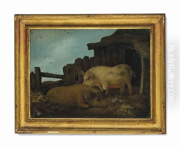 Pigs Ni The Manner Of George Morland - view 1