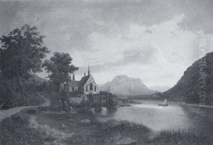 Gotische Kirche Am Gebirgssee by Wilhelm Zobus