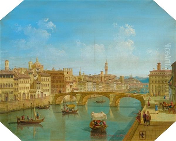 View Of The Santa Trinita Bridge Over The Arno In Florence - view 1
