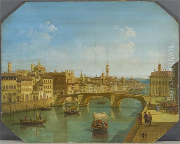 The Arno River At The Santa Trinita Bridge, Florence - view 1