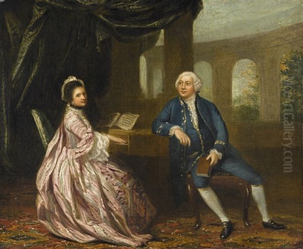 Portrait Of David Ashton Of Ashbrook, Stockton, And His Wife Penelope - view 1