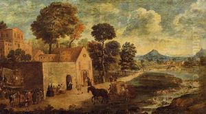 Festa Paesana Con Il Cantastoire Davanti Ad Una Villa