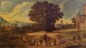 Festa Paesana Con Il Ballo Sotto La Tenda by Giuseppe Zola