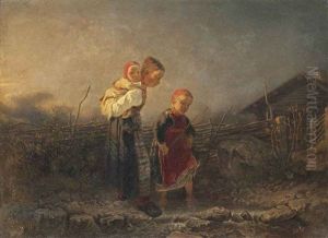 Children At A Stream Children At A Stream