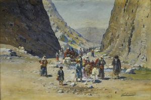 Mountain Gorge by Richard Karlovich Zommer