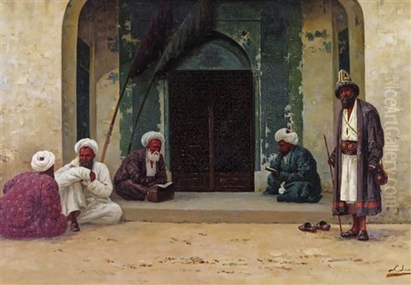 At The Door To The Mosque - view 1