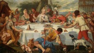 Das Gastmahl Der Kleopatra by Gaetano Zompini