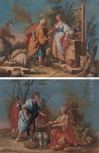 Rebekah And Eliezer At The Well by Gaetano Zompini