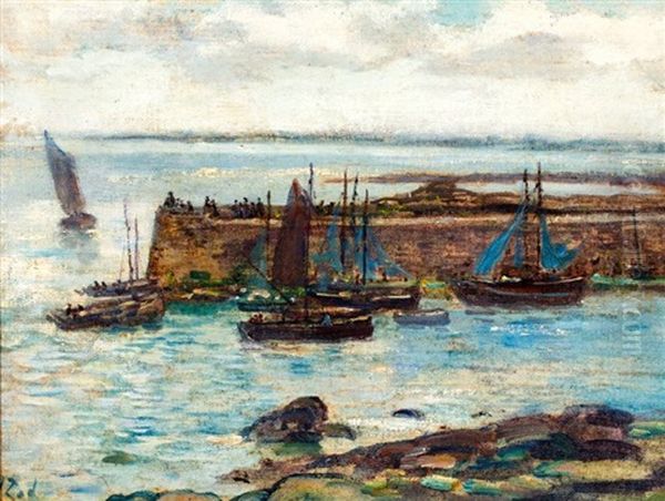 Vissersboten In De Haven Van Concarneau, Bretagne - view 1