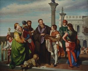 Tiziano Esamina Le Opere Del Giovane Veronese