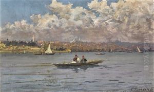 Constantinople From The Bosphorus by Fausto Zonaro