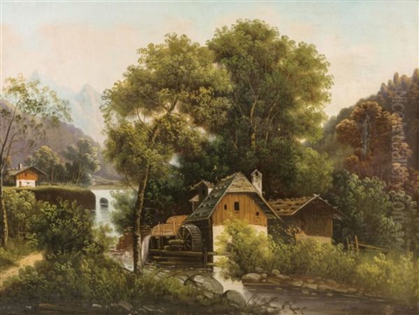 Muhle In Alpenlandschaft - view 1