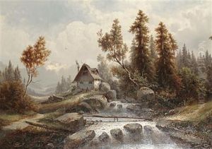 Woodland Cottage Beside A Mountain Stream